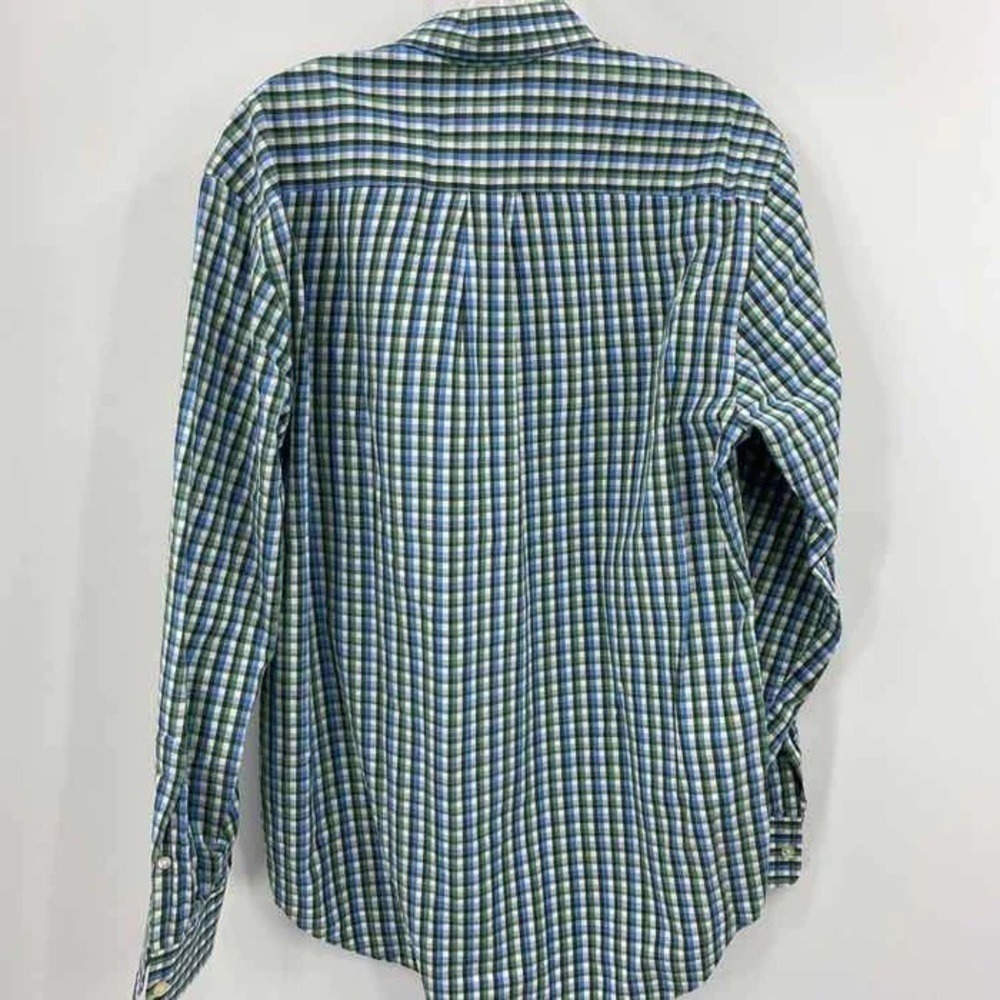 Vineyard Vines Size S Green Blue White Long Sleeves Trucker Button Down Shirt - Picture 2 of 9
